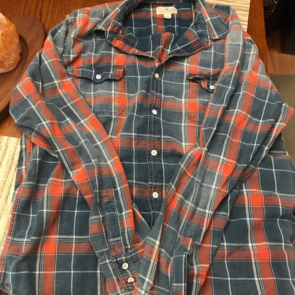 Lucky brand lightweight flannel button-up